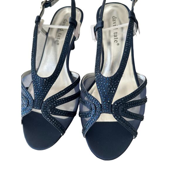 David Tate Women's Refined Embellished Illusion Evening Sandals Heels SZ 6.5 WW - Picture 4 of 8